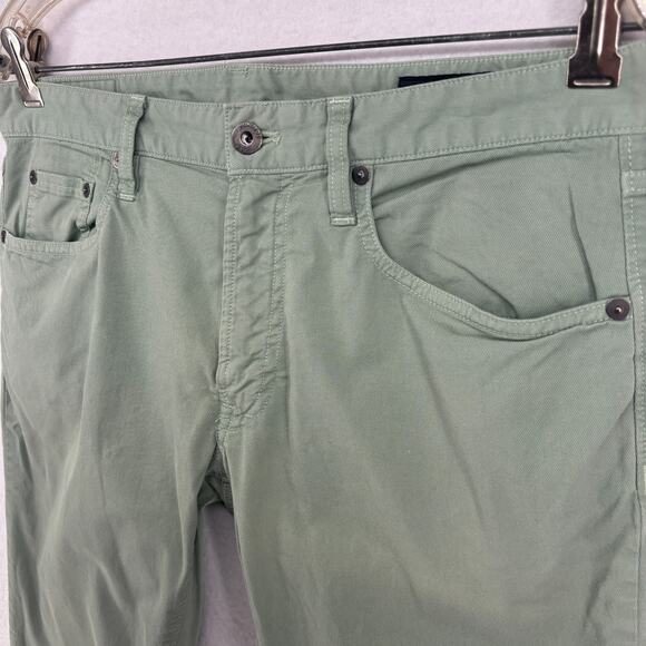 BONOBOS Jeans Mens 31x30 Premium 4-Way Stretch Slim Denim Cotton Stretch Green - Picture 7 of 16